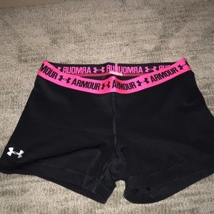 Under Armour Pink and Black Spandex